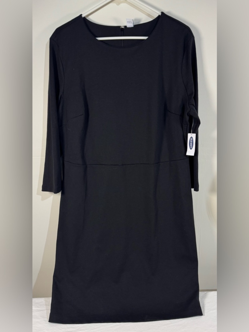 Old navy lbd Classic Black 3/4 Sleeve Sheath Dress knee length workwear xl